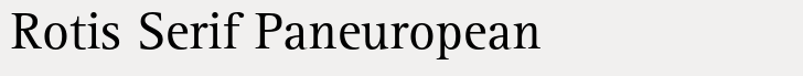 Rotis Serif Paneuropean
